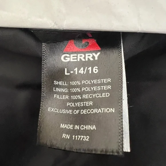 GERRY YOUTH BOYS FULL ZIP POLYFILL JACKET WITH HOOD. SIZE L (14-16) - Picture 6 of 6